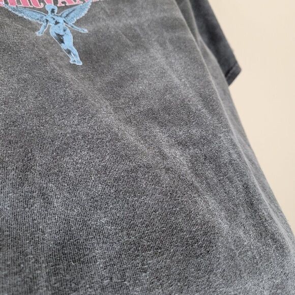 Nirvana In Utero Angel Graphic T-Shirt 2 Side Print Acid Wash Retro Gray Size M - Picture 8 of 9